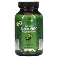 Биотин-6000`` 60 мягких таблеток, Irwin Naturals