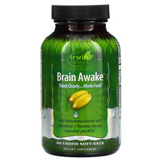 Brain Awake, 60 жидких гелевых капсул, Irwin Naturals