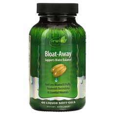 Bloat-Away, диуретик 60 жидких гелевых капсул, Irwin Naturals