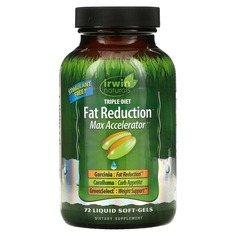 Triple-Diet Fat Reduction + Max Accelerator, 72 желатиновые капсулы, Irwin Naturals