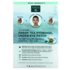 Гидрогелевые патчи под глаза с зеленым чаем, 5 пар, Earth Therapeutics