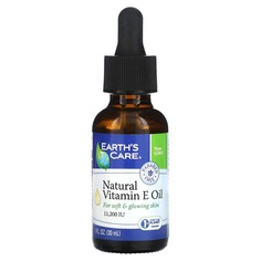 Натуральное масло с витамином E, 11 200 МЕ, 30 мл (1 жидк. Унция), Earth&apos;s Care
