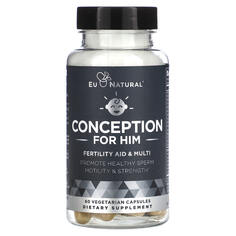 Conception Men, мультивитамины для поддержки мужской фертильности, 60 вегетарианских капсул, Eu Natural