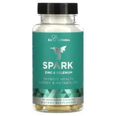 Spark, цинк и селен, 60 вегетарианских капсул, Eu Natural