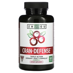 Cran-Defense, добавка для поддержки мочевыводящих путей, 60 капсул, Zhou Nutrition