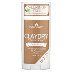 ClayDry, дезодорант, жирный, кедр, 80 г (2,8 унции), Zion Health