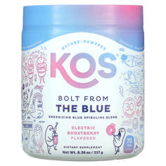 Bolt from the Blue, бодрящая смесь голубой спирулины, со вкусом ягод ягод, 237 г (8,36 унции), KOS Кос