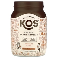 Органический растительный протеин, шоколадный вкус, 1170 г (2,6 фунта), KOS Кос