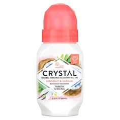 Шариковый дезодорант с минералами, с кокосом и ванилью, 66 мл (2,25 жидк. Унции), Crystal ​Crystal