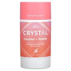Обогащенный магнием дезодорант, кокос и ваниль, 70 г (2,5 унции), Crystal ​Crystal