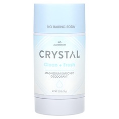Обогащенный магнием дезодорант, Clean + Fresh, 70 г (2,5 унции), Crystal ​Crystal