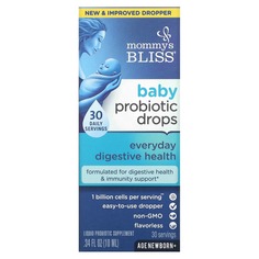 Детские ежедневные капли с пробиотиком для улучшения пищеварения, для новорожденных и старше, 10 мл (0,34 жидк. унции), Mommy&apos;s Bliss