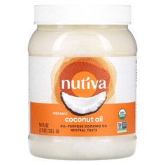 Универсальное растительное масло, органическое кокосовое масло, 1,6 л (54 жидк. Унции), Nutiva