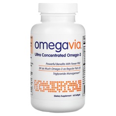 Ультраконцентрат омега-3, 60 мягких таблеток, OmegaVia