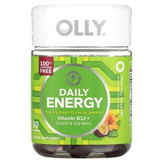 Daily Energy, без кофеина, Tropical Passion, 60 жевательных таблеток, OLLY
