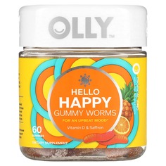 Hello Happy, жевательные мармеладки, тропический зинг, 60 жевательных таблеток, OLLY