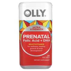 Для беременных, фолиевая кислота и ДГК, 60 мягких таблеток, OLLY