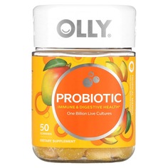 Пробиотик, тропическое манго, 1 миллиард живых культур, 50 жевательных таблеток, OLLY
