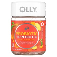 Пробиотик и пребиотик, персиковый, 30 жевательных таблеток, OLLY