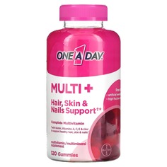 Multi + для поддержки волос, кожи и ногтей, 120 жевательных таблеток, One-A-Day