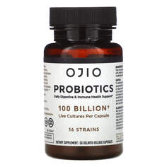Пробиотики, 100 млрд, 30 капсул с отсроченным высвобождением, Ojio