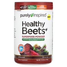 Healthy Beets+ Superfood Powder, Unflavored, 11.25 oz (319 g), Purely Inspired