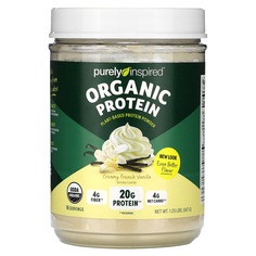 Органический протеин, продукт на растительной основе, французская ваниль, 612 г (1,35 фунта), Purely Inspired