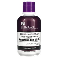 Collagen Beauty Formula, жидкий коллагеновый комплекс для здоровья волос, кожи и ногтей со вкусом винограда, 480 мл (16 жидк. унций), Rejuvicare