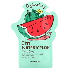 I&apos;m Watermelon, увлажняющая тканевая маска, 1 шт., 21 г (0,74 унции), Tony Moly