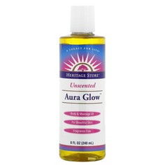 Aura Glow, масло для тела и массажа, без запаха, 240 мл (8 жидк. унций), Heritage Store