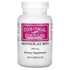 Монолаурин, 600 мг, 90 капсул, Ecological Formulas
