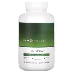 PectaClear, средство для выведения токсичных металлов, 180 вегетарианских капсул, Econugenics