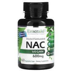 NAC для веганов, 600 мг, 60 растительных капсул, Emerald Laboratories
