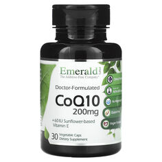CoQ10, 200 мг, 30 растительных капсул, Emerald Laboratories
