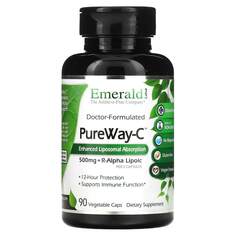 PureWay-C + R-альфа липоевая кислота, 250 мг, 90 вегетарианских капсул, Emerald Laboratories