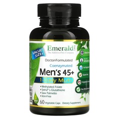 Коферментный мультивитаминный комплекс для мужчин старше 45 лет для приема 1 раз в день, 60 вегетарианских капсул, Emerald Laboratories