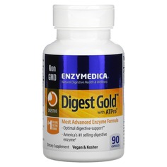 Digest Gold с ATPro, добавка с пищеварительными ферментами, 90 капсул, Enzymedica