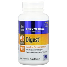 Digest, полная формула ферментов, 180 капсул, Enzymedica