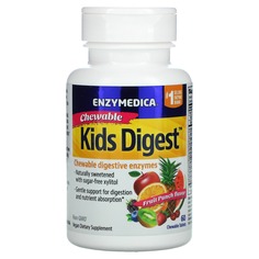 Пищеварение детей, жевательные пищеварительные ферменты, 60 жевательных таблеток, Enzymedica