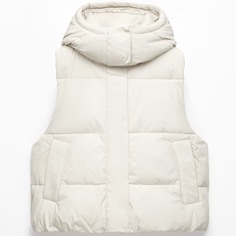 Жилет Oysho PrimaLoft Water-Repellent Padded, экрю