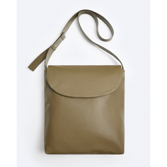 Мужская сумка Zara Leather Xl Crossbody Edition, зеленый