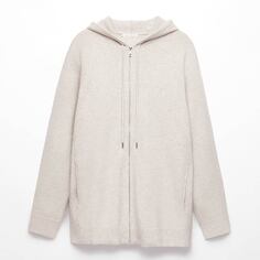 Толстовка Oysho Long Hooded, светло-серый