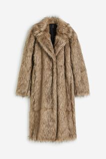 Пальто H&amp;M Fluffy, бежевый H&M