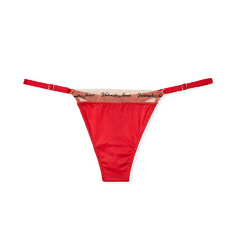 Трусы Victoria&apos;s Secret Very Sexy Strappy Lace Crotchless Thong, красный