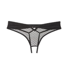 Трусы Victoria&apos;s Secret Very Sexy Strappy Lace Crotchless, черный