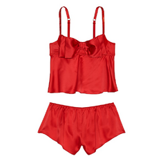 Пижама Victoria&apos;s Secret Bow-Topped Satin Cami, красный