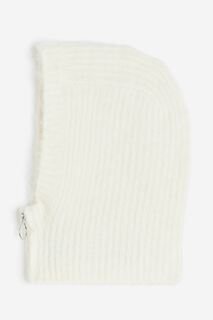 Балаклава H&amp;M Rib-knit Wool-blend, белый H&M