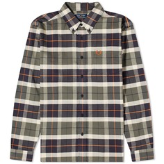 Рубашка Fred Perry Brushed Tartan, зеленый