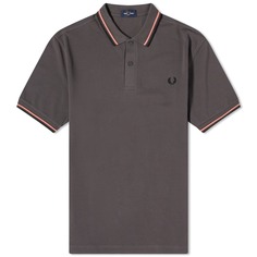 Футболка-поло Fred Perry Twin Tipped, темно-серый