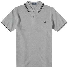 Футболка-поло Fred Perry Twin Tipped, светло-серый